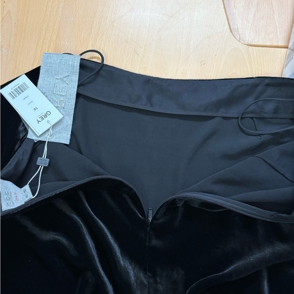 Grey x Jason Wu Womens Velvet Silk Blend Midi Front Slit midi Skirt size 10 - Picture 7 of 11